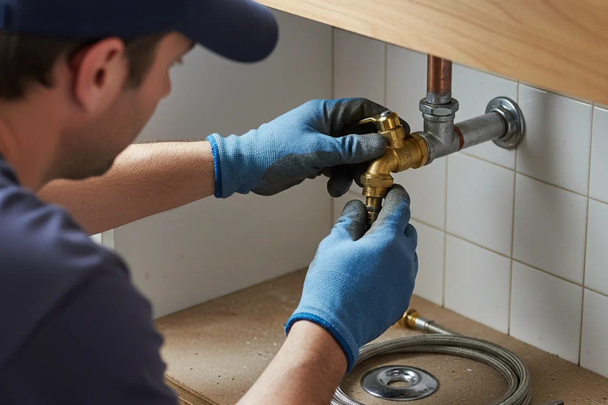 Shutoff valve and fitting work during Well Pump Repair in Venice